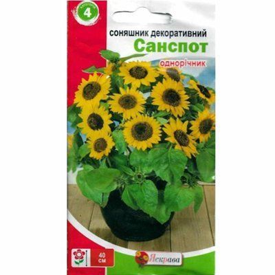 Насіння квітів Соняшник декоротивний Санспот низький 2 г (Яскрава)