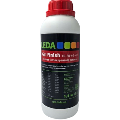 Добриво Gel Finish 10-20-40+ ТЕ, 1,5 кг г(Leda)