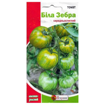 Насіння томату Біла зебра, 0,1 г (Яскрава) 4823069898618 фото