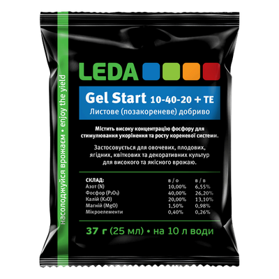 Добриво Gel Start 10-40-20 + ТЕ, 25 мл / 37 г (Leda Agro)