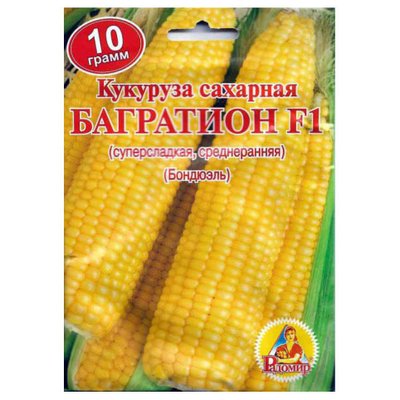 Насіння кукурудзи цукрової Багратіон F1 10 г (Радомир) 2930000018942 фото