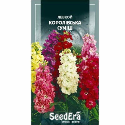 Насіння квітів Левкой Королівська суміш, 0,2 г( Seedera) 4823073705735 фото