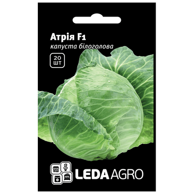 Насіння капусти білоголової Атрія F1, 20 шт (Leda Agro)