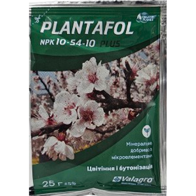Добриво Plantafol &laquo;NPK 10-54-10&raquo; plus 25 г цвітіння,бутанізація (Organic Planet)