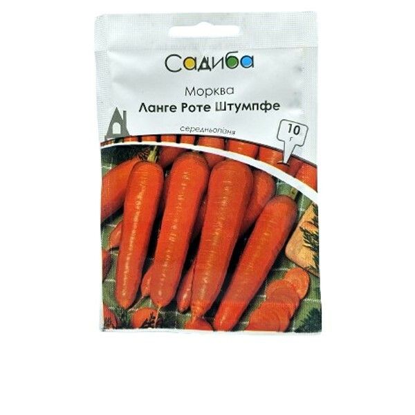 Насіння моркви Ланге Роте Штумпфе, 10 г (Садиба) 4820146725287 фото