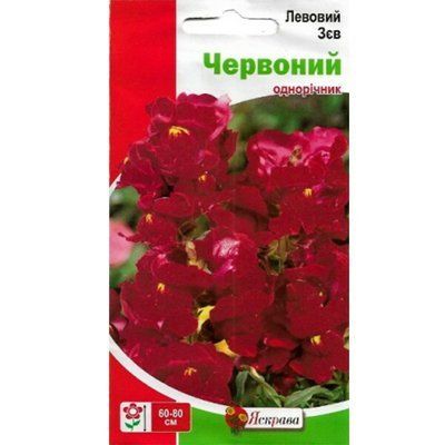 Насіння квітів Левовий зев Червоний 0,2 г (Яскрава)