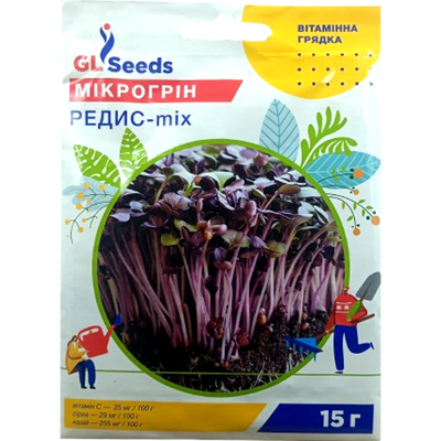 Мікрогрін Редис-mix, 15 г {GL SEEDS)