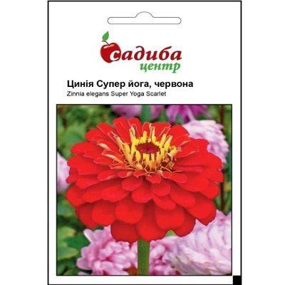 Насіння квітів Цинія Супер Йога (червона) 0,5 г (Садиба Центр)