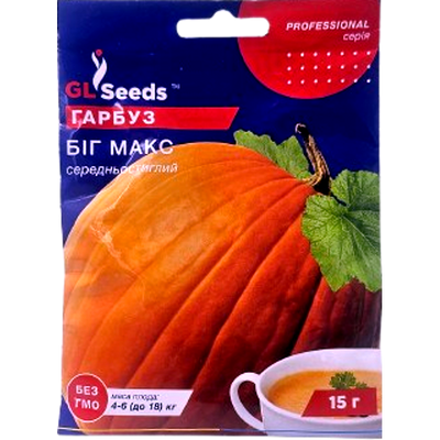 Насіння гарбуза столового Біг Макс , 15 г (GL Seeds)
