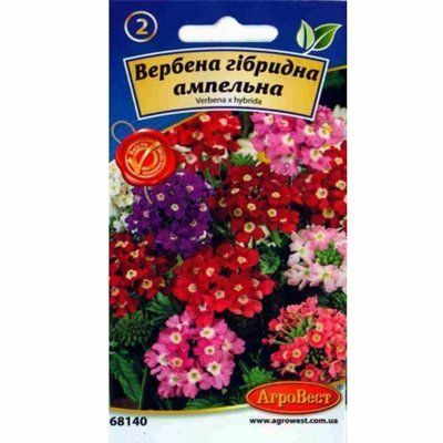 Насіння квітів Вербена гібридна ампельна, 0,2 г (АгроВест)
