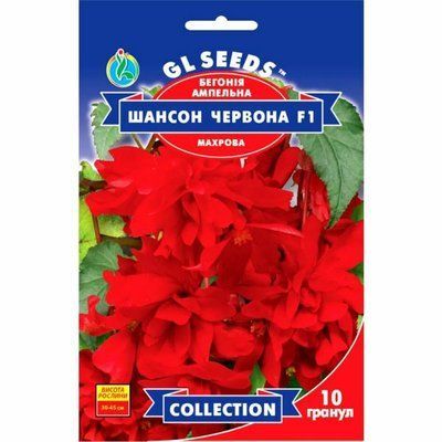 Бегонія ампельна Шансон червона F1 10 шт (GL SEEDS)
