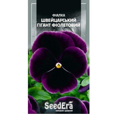 Насіння квітів Фіалка садова Швейцарський гігант фіолетовий 0,1 г (Seedera)