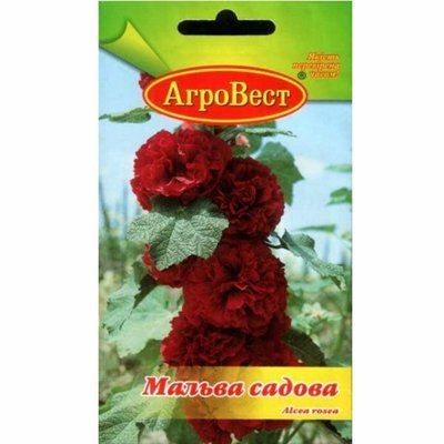 Насіння квітів Мальва садова бордова, 0,3 г (АгроВест)