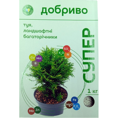 Супер добриво туя, ландшафтні багаторічники, 1 кг(Сімейний сад)