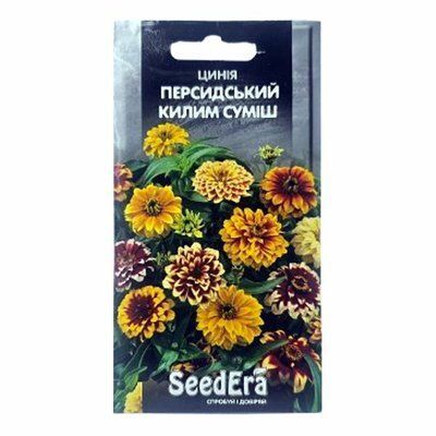 Насіння квітів Цинія Персидський килим , 0,5 г (Seedera)