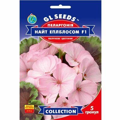 Насіння квітів пеларгонія F1 Найт Еплблосом, 5 шт (GL SEEDS)