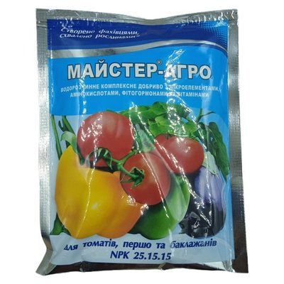 Добриво Майстер-Агро для томатів, перців та баклажанів, 100 г (ФОП Піддубний)